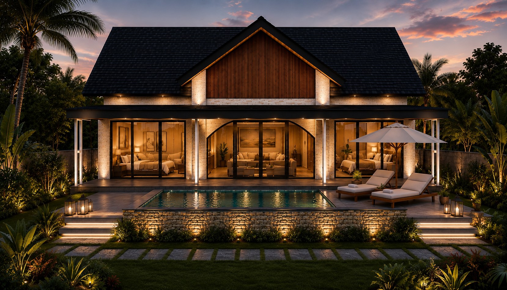 Modern Mediterranean villa with private pool
